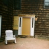 Antique door being installed in new location
