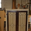 Bookcase with antique doors