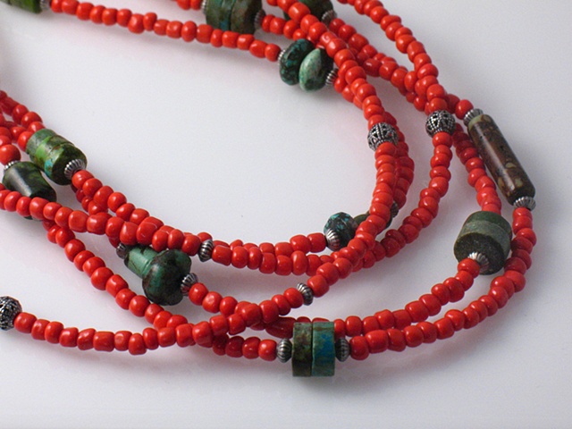 Turquoise and Coral