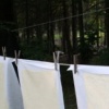 Making sheets in my parents' backyard, summer '07