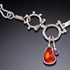 Mexican Opal and amethyst "Which Way is Up?" neckpiece