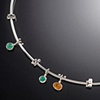 Chrysoprase and Mexican Opal straight-hinge choker