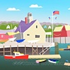 WHIMSICAL ROCKPORT HARBOR