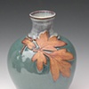 Vases with raised leaves