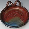 Brie Baker, cayenne & blue with raised leaf design, #2