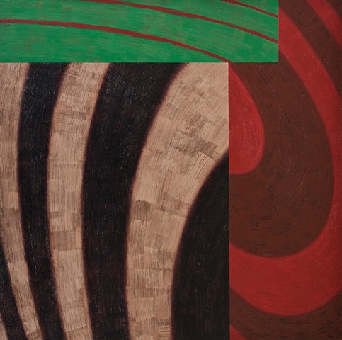 Colorful, geometric, abstract, oil paintings by Burton Rein, Los Angeles.