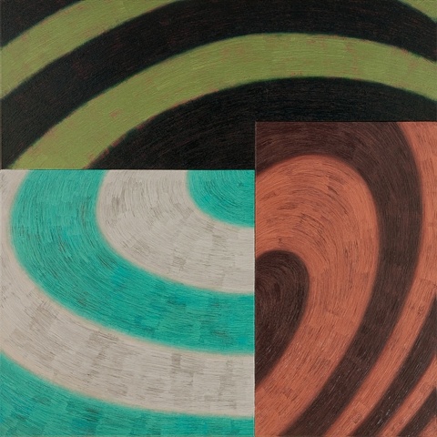 Colorful, geometric, abstract, oil paintings by Burton Rein, Los Angeles.