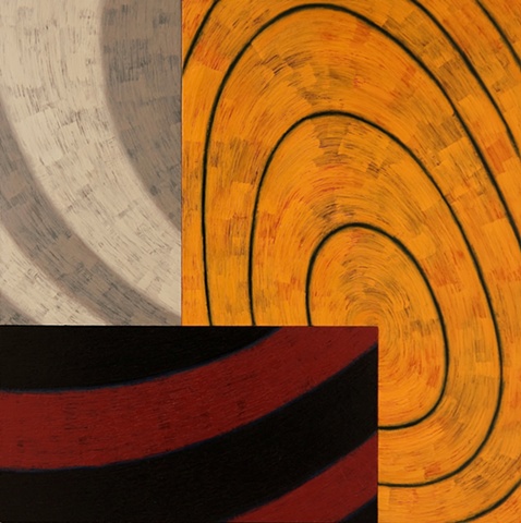 Colorful, geometric, abstract, oil paintings by Burton Rein, Los Angeles.