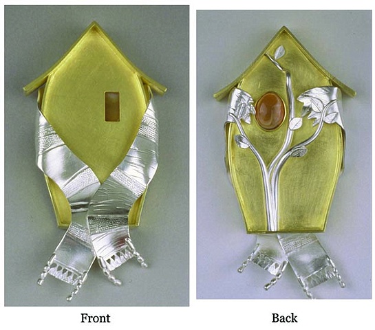 smulovitz bat mitzvah house pendant judaica gold jewelry silversmithing goldsmithing metalwork