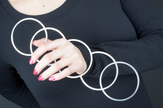 anika smulovitz, body in motion: tracers, bracelet, sterling silver jewelry, 