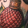 perfume bottle with hazelnuts