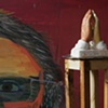studio shot (international meeting of hands in front of hippie dad)