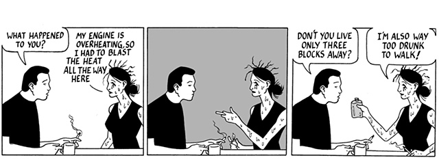 nothing happened today, comic, webcomic, engine overheating, drunk, drunk driving, dui