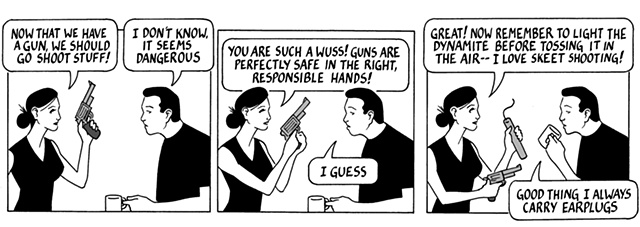nothing happened today, comic, webcomic, gun, dynamtie