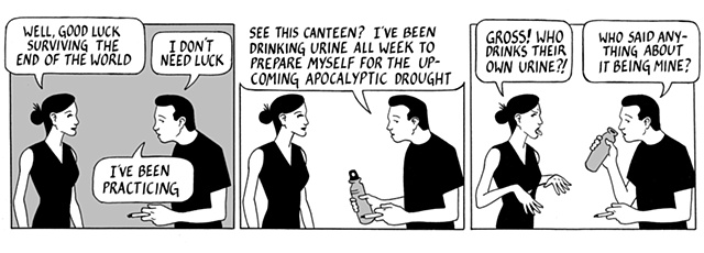 nothing happened today, comic, webcomic, 2012, drinking urine, survival kit