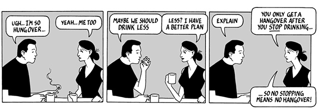 nothing happened today, comic, webcomic, hangover