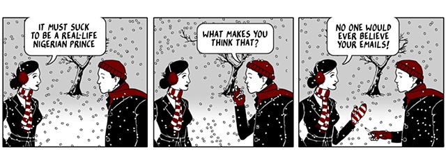 nothing happened today, comic, webcomic, nigerian prince, scam