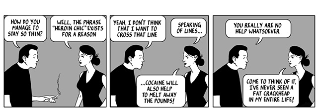 nothing happened today, comic, webcomic, heroin chic, cocaine, crack, diet