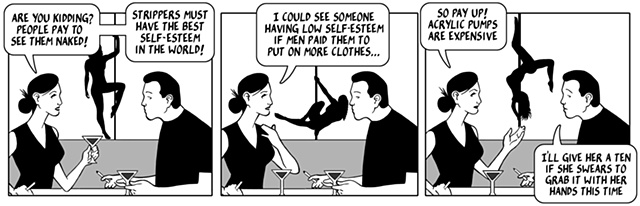 nothing happened today, comic, webcomic, stripper, stripper pole, strip club, acrylic pumps