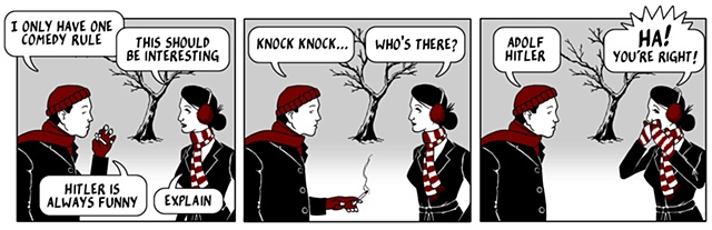 nothing happened today, comic, webcomic, knock knock jokes, adolf hitler