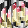 "Lipstick Striped - Circle No. 1"