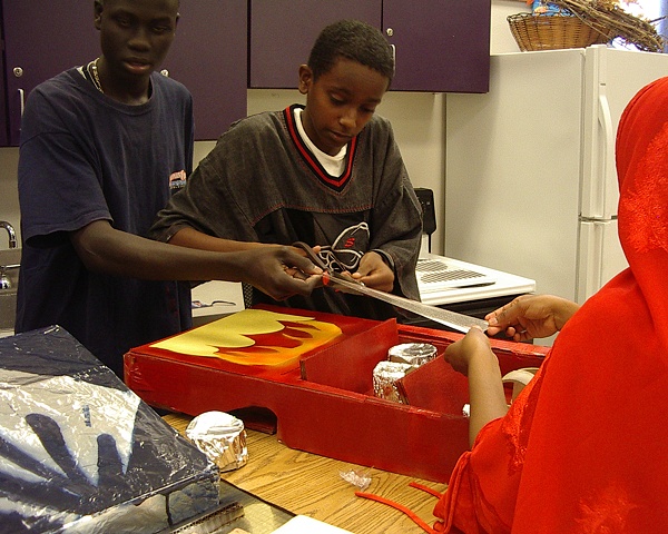 Cardboard Lowriders at Northeast High