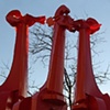 Upright Giraffe Family