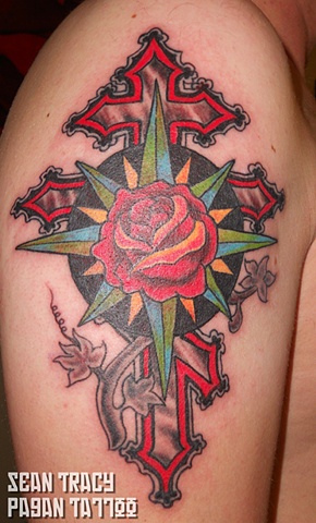 ukrainian orthodox cross tattoo