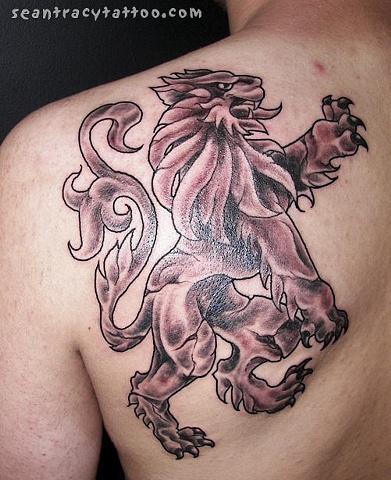 lion rampant scottish tattoo