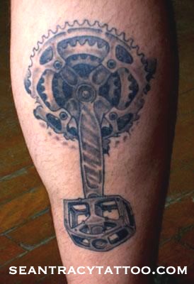 Bicycle gears tattoo