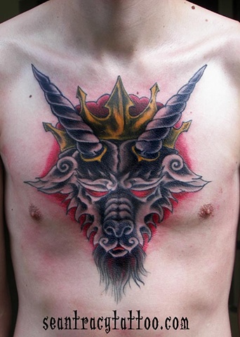 Baphomet Goat Head Devil Tattoo