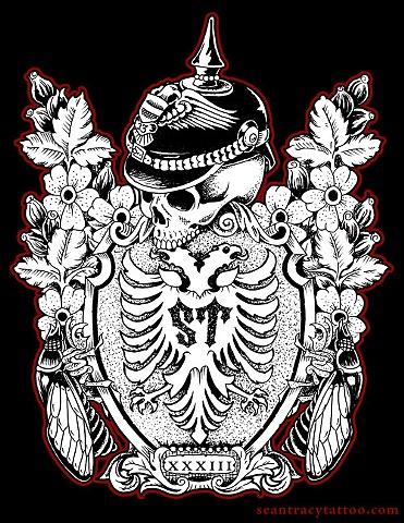 prussian/ german helmet tattoo design