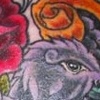 crow with roses tattoo