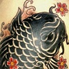 black koi tattoo