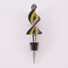 Purple & Yellow Ribbon Twist Bottle Stoppers