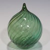 Twisted Optical Emerald Glass Ornaments