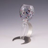 Multi-Color Speckled Glass Wine Aerators w/ Stainless Steel Stand
