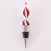 White & Red Ribbon Twist Bottle Stoppers