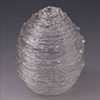 Spun Glass Eggs w/ LED Lighted Stand
