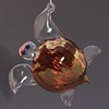 Ruby Red Optical Glass Sea Turtles
