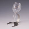 Clear Optical Glass Wine Aerators w/ Stainless Steel Stand