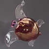Purple Luster Optical Glass Sea Turtles
