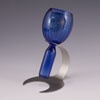 Cobalt Optical Glass Wine Aerators w/ Stainless Steel Stand