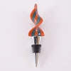 Orange & Teal Ribbon Twist Bottle Stoppers