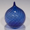 Twisted Optical Cobalt Glass Ornaments