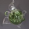 Emerald Green Optical Glass Sea Turtles