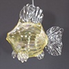 Yellow Luster Optical Glass Fish