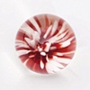 Red and White Frit Paper Weights