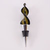 Black & Olive Ribbon Twist Bottle Stoppers