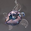 Blue Luster Optical Glass Sea Turtles